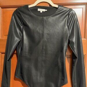 Good American Better Than Leather Faux Leather Bodysuit